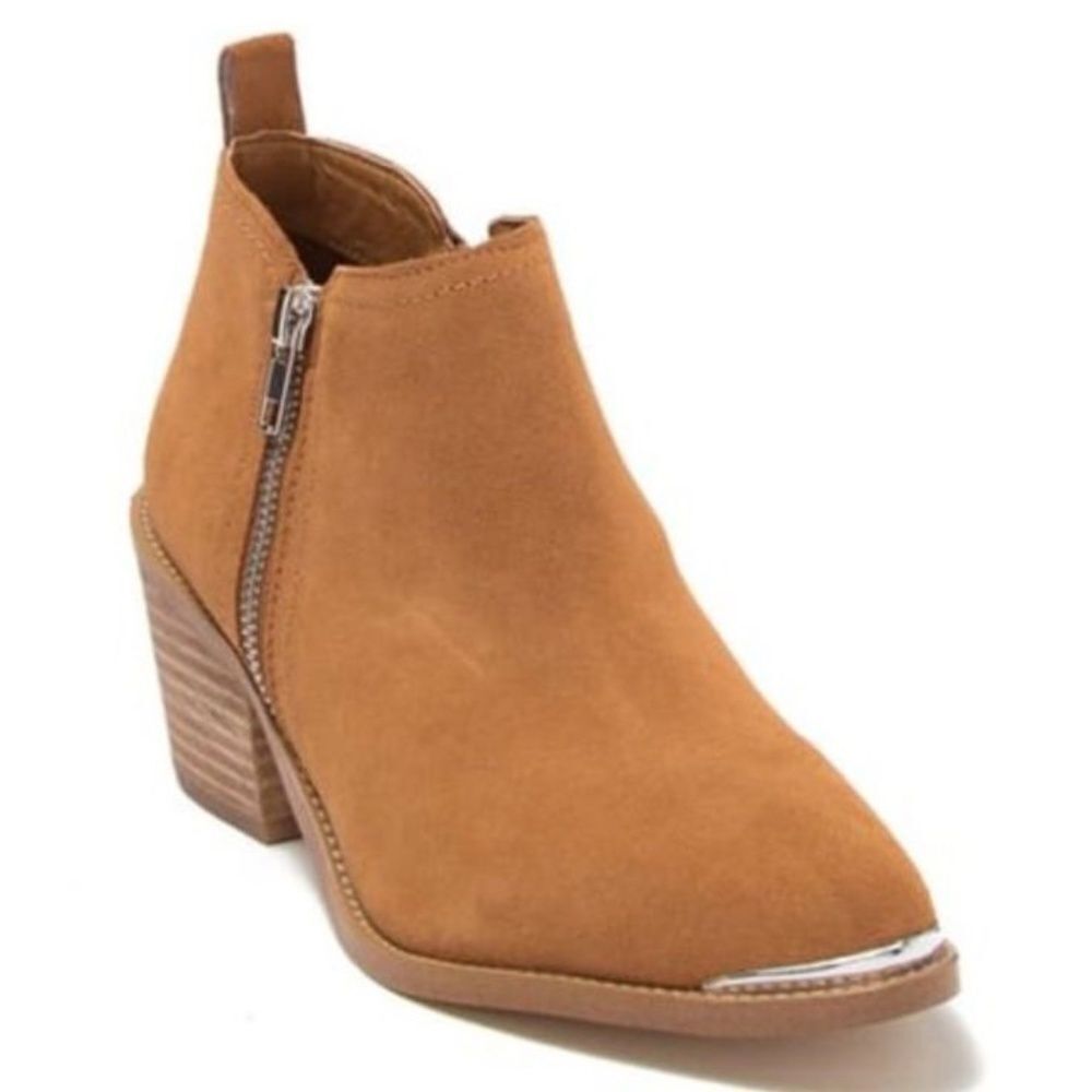 Dolce Vita Oaxana Butterscotch Suede Booties Sz 8